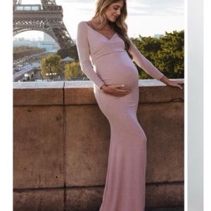 Pinkblush Maternity Off Shoulder Photoshoot Dress
